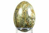 Chatoyant, Polished Chrysotile Serpentine Egg - Australia #308867-1